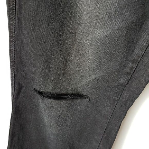NWT RUFF HEWN BLACK GREY SLIT KNEE JEANS SZ 8 - Picture 3 of 8